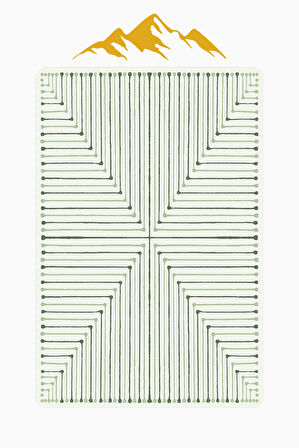 Modern Desenli Dijital Baskı Kaymaz Taban Halı H1089