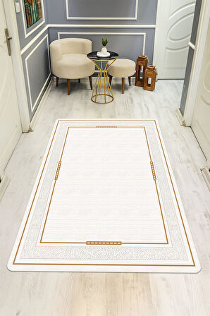 Modern Desenli Dijital Baskı Kaymaz Taban Halı H1034