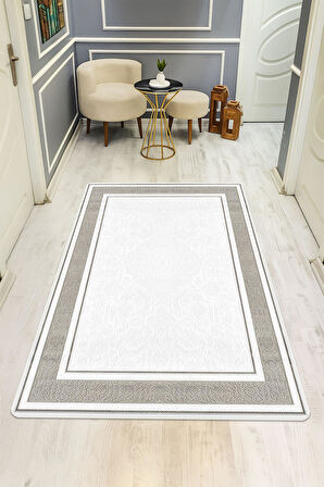 Modern Desenli Dijital Baskı Kaymaz Taban Halı H1035