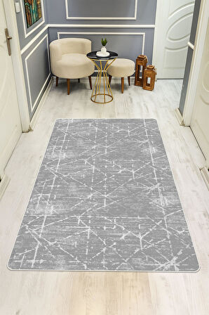Modern Desenli Dijital Baskı Kaymaz Taban Halı H1038