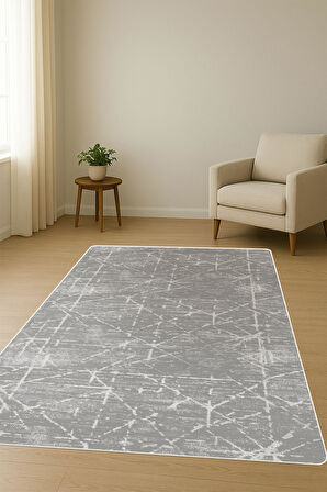 Modern Desenli Dijital Baskı Kaymaz Taban Halı H1038
