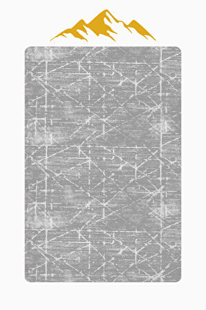 Modern Desenli Dijital Baskı Kaymaz Taban Halı H1038