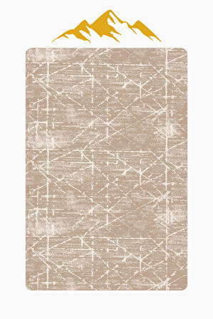 Modern Desenli Dijital Baskı Kaymaz Taban Halı H1039
