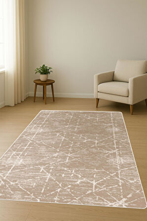 Modern Desenli Dijital Baskı Kaymaz Taban Halı H1039
