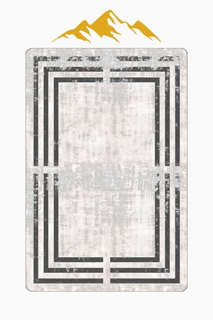 Modern Desenli Dijital Baskı Kaymaz Taban Halı H1045