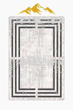 Modern Desenli Dijital Baskı Kaymaz Taban Halı H1045