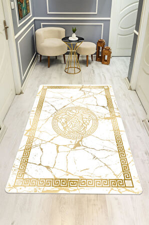 Modern Desenli Dijital Baskı Kaymaz Taban Halı H0854