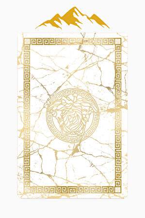 Modern Desenli Dijital Baskı Kaymaz Taban Halı H0854