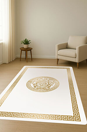 Modern Desenli Dijital Baskı Kaymaz Taban Halı H0855