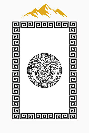 Modern Desenli Dijital Baskı Kaymaz Taban Halı H0856