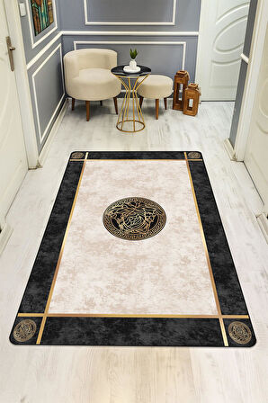 Modern Desenli Dijital Baskı Kaymaz Taban Halı H0857