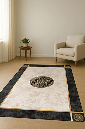 Modern Desenli Dijital Baskı Kaymaz Taban Halı H0857