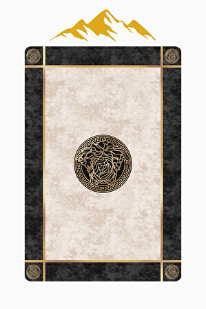 Modern Desenli Dijital Baskı Kaymaz Taban Halı H0857