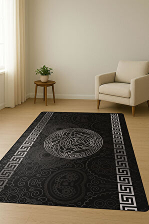 Modern Desenli Dijital Baskı Kaymaz Taban Halı H0858