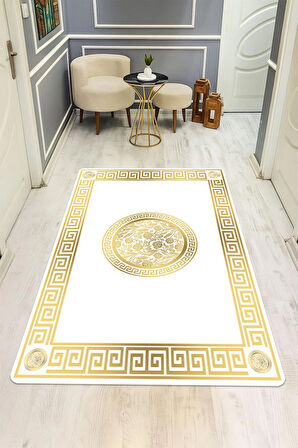 Modern Desenli Dijital Baskı Kaymaz Taban Halı H0866