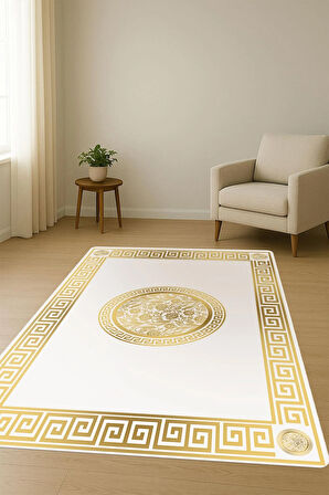 Modern Desenli Dijital Baskı Kaymaz Taban Halı H0866
