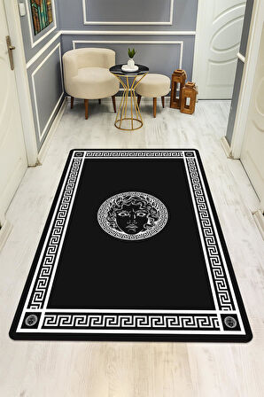 Modern Desenli Dijital Baskı Kaymaz Taban Halı H0845