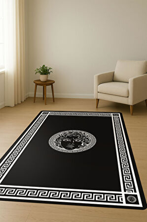 Modern Desenli Dijital Baskı Kaymaz Taban Halı H0845