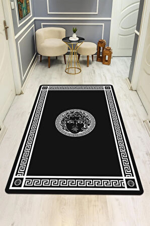 Modern Desenli Dijital Baskı Kaymaz Taban Halı H0845