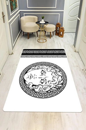 Modern Desenli Dijital Baskı Kaymaz Taban Halı H0846