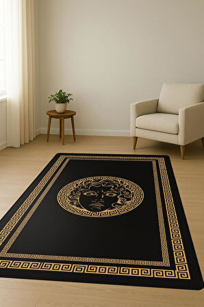 Modern Desenli Dijital Baskı Kaymaz Taban Halı H0847