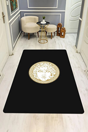 Modern Desenli Dijital Baskı Kaymaz Taban Halı H0849