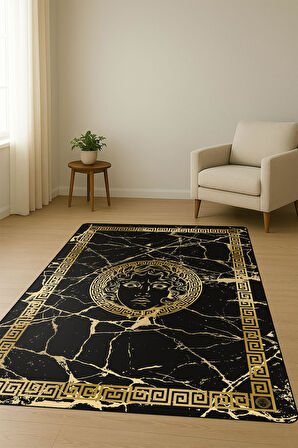 Modern Desenli Dijital Baskı Kaymaz Taban Halı H0850
