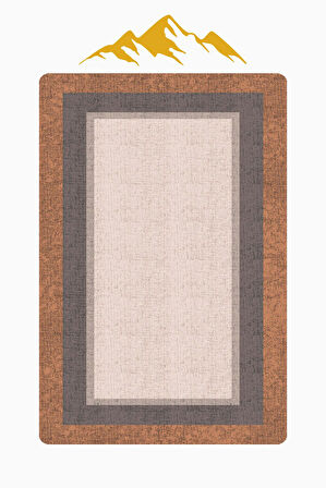 Modern Desenli Dijital Baskı Kaymaz Taban Halı H0270