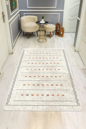 Modern Desenli Dijital Baskı Kaymaz Taban Halı H0271