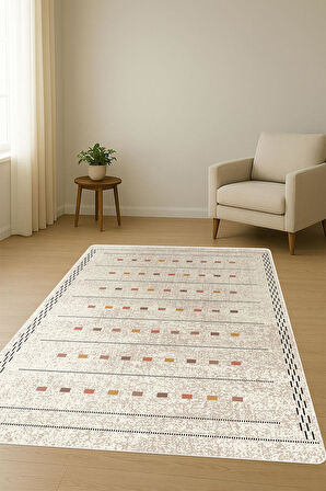 Modern Desenli Dijital Baskı Kaymaz Taban Halı H0271