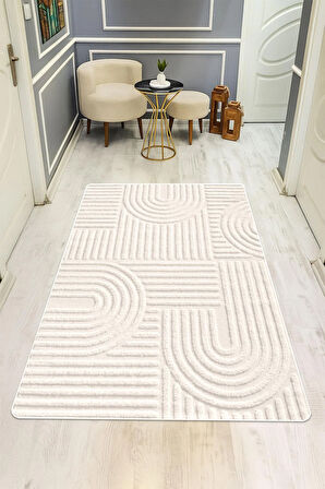 Modern Desenli Dijital Baskı Kaymaz Taban Halı H0272