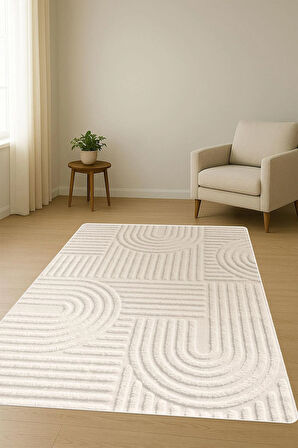 Modern Desenli Dijital Baskı Kaymaz Taban Halı H0272