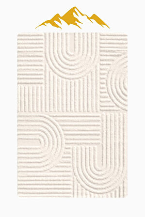 Modern Desenli Dijital Baskı Kaymaz Taban Halı H0272