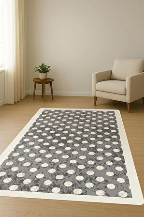 Modern Desenli Dijital Baskı Kaymaz Taban Halı H0288