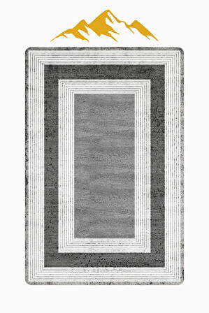 Modern Desenli Dijital Baskı Kaymaz Taban Halı H0248