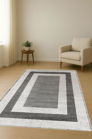 Modern Desenli Dijital Baskı Kaymaz Taban Halı H0248