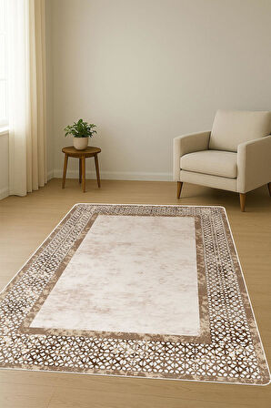 Modern Desenli Dijital Baskı Kaymaz Taban Halı H0265