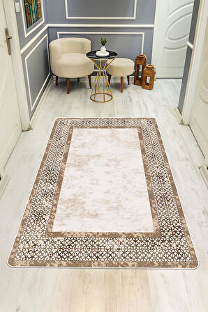 Modern Desenli Dijital Baskı Kaymaz Taban Halı H0265