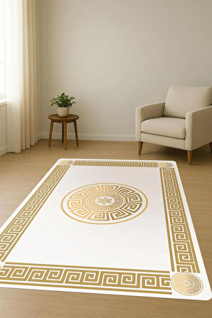 Modern Desenli Dijital Baskı Kaymaz Taban Halı H0149