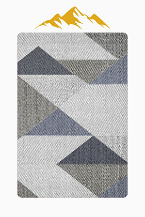 Modern Desenli Dijital Baskı Kaymaz Taban Halı H0152