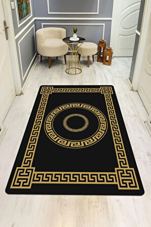 Modern Desenli Dijital Baskı Kaymaz Taban Halı H0161