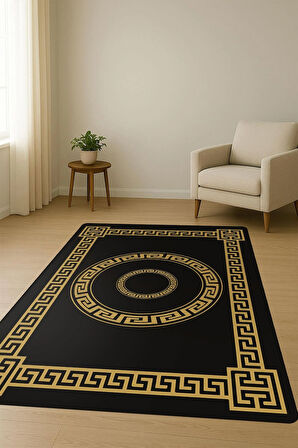 Modern Desenli Dijital Baskı Kaymaz Taban Halı H0161