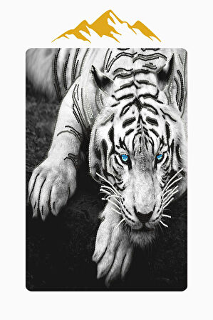 Kaplan Desenli Dijital Baskı Kaymaz Taban Halı H0133