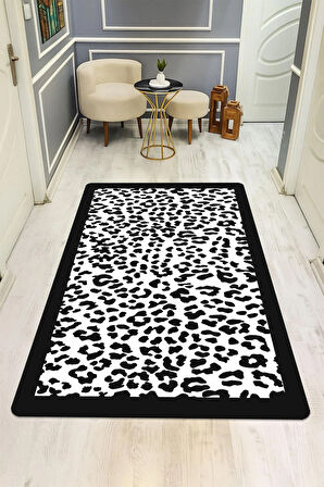 Modern Desenli Dijital Baskı Kaymaz Taban Halı H0136