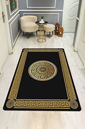 Modern Desenli Dijital Baskı Kaymaz Taban Halı H0138