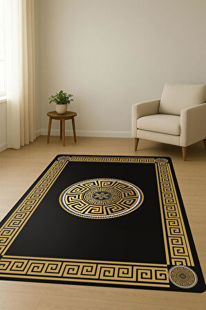 Modern Desenli Dijital Baskı Kaymaz Taban Halı H0138