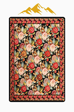 Vintage Desen Dijital Baskı Kaymaz Taban Halı H1048