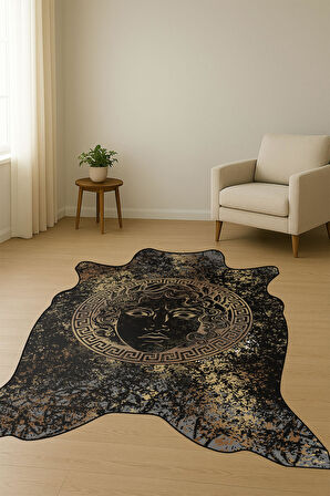 Modern Lazer Kesim Dijital Baskı Kaymaz Taban Halı H0851