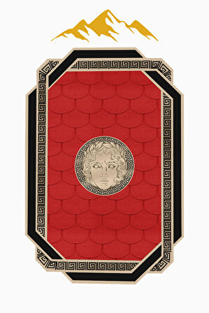 Modern Lazer Kesim Dijital Baskı Kaymaz Taban Halı H0852