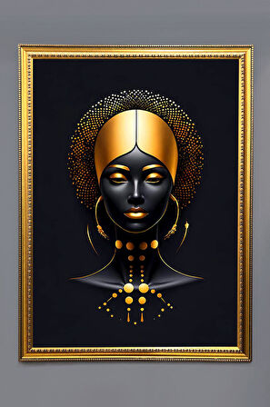 Kadın Figürlü Dijital Baskılı Kadife Kumaş Çerçeveli Tablo TBL0070